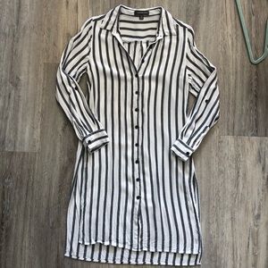 Alexander Jordan pinstripe long button up shirt tunic